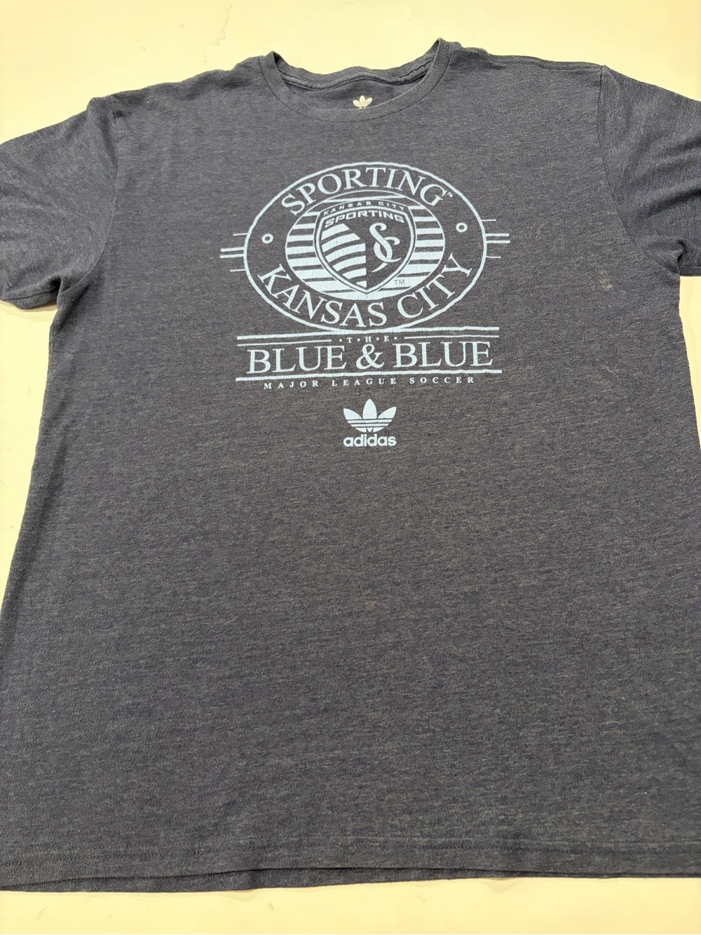 adidas Sporting Kansas City Heather Blue Graphic Tee